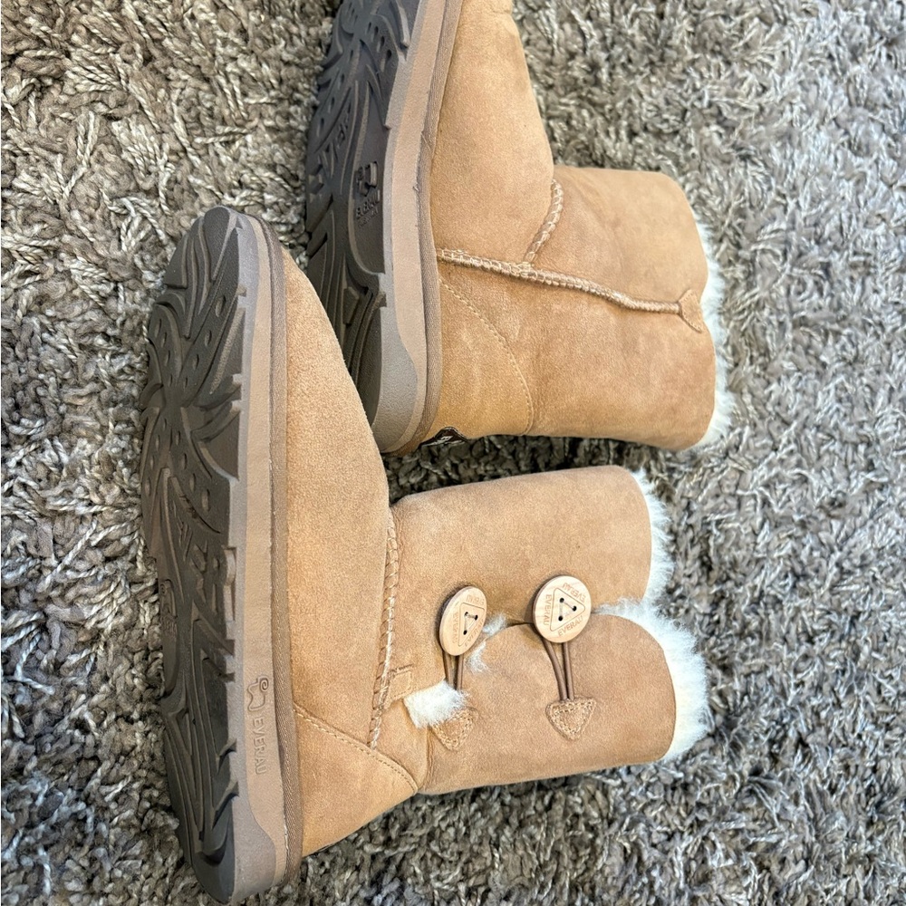 Everau Twin Button Chestnut Boots View 2